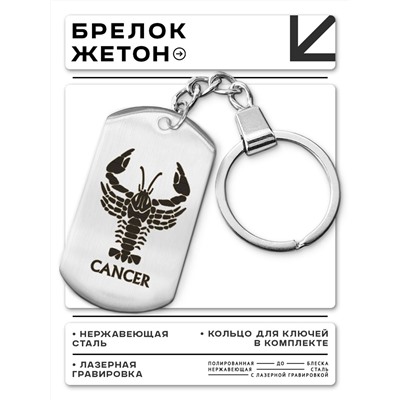 BKZ-509 Брелок - жетон Знаки Зодиака Рак