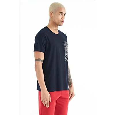 Мужская футболка Alan Navy Blue Standard Mold — 88208 A11ER-88208