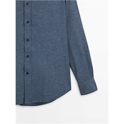 Camisa algodón pata de gallo slim fit