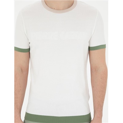 Белый Slim Fit Bike Yaka Triko T -For