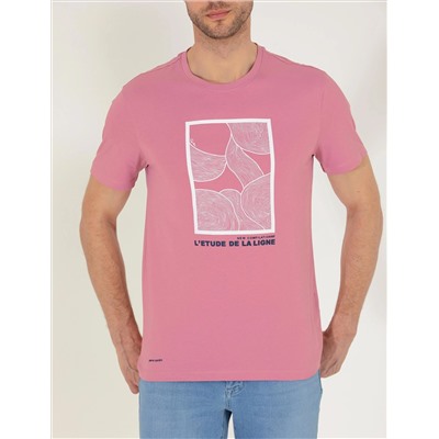 Pink Slim Fit Printed Bike Tomker T -For