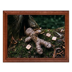 POSG-0124 Постер в рамке 23x17см Кукла и руны