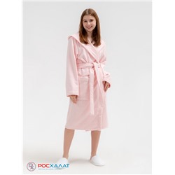 Подростковый махровый халат с капюшоном розовый МЗ-18 (7)