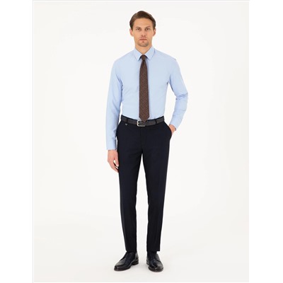 Blue Slim Fit Basic рубашка основная рубашка