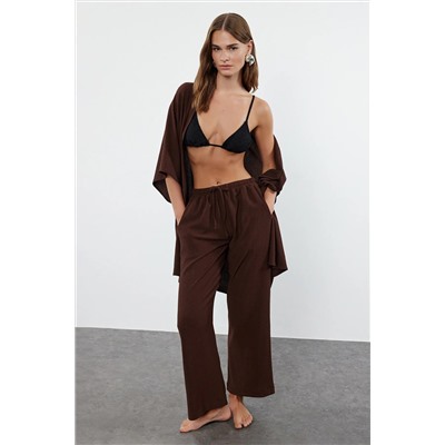 Brown Plaing Brown Kimono Pants Banks Teamtbess23au00149