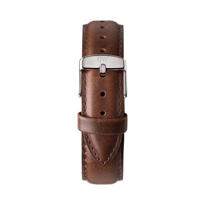 Reloj de cuarzo de piel Classic Bristol - Marrón y plateado