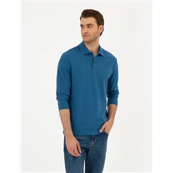 Открытая темно -синие Slim Fit Basic Whothirt