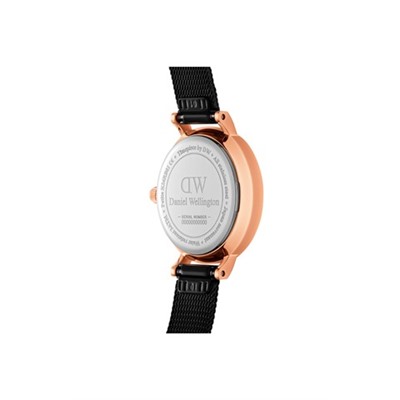 Reloj de cuarzo de acero Ashfield 24 mm - Negro y rosa dorado