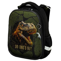 Ранец BRAUBERG PREMIUM, 2 отделения, с брелоком, "Dino attack", 3D-панель, 38х29х16 см, 272016
