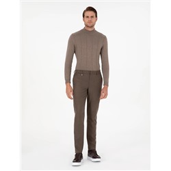 Браун Ex. Тканевые штаны Slim Fit