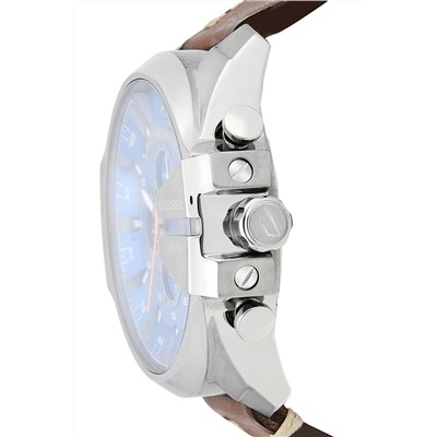 Reloj de cuarzo de piel - Cronógrafo - Marrón y azul