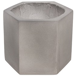 Кашпо Nobilis Marco "Stone graphite Prism" (файберглас), D12хH18 см