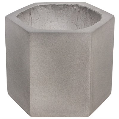Кашпо Nobilis Marco "Stone graphite Prism" (файберглас), D12хH18 см
