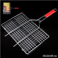 Решетка для барбекю плоская 35х22х56 см 500 g ПРОМО АКЦИЯ / 659-89 /уп 30/