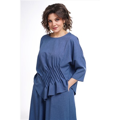 Alani Collection 2311 синий, Блуза, Кюлоты