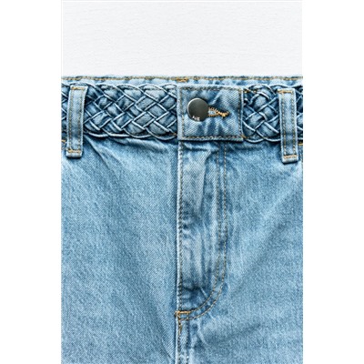JEANS Z1975 WIDE LEG TIRO ALTO CINTURA TRENZADA