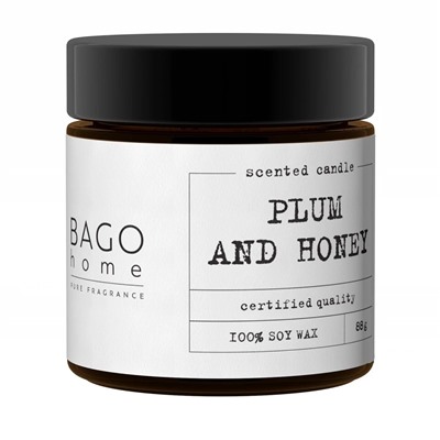 Слива и мед BAGO home ароматическая свеча 88 г