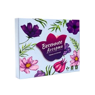 Чай на 8 марта, подарочный, «Весеннее ассорти», 36 пакетиков