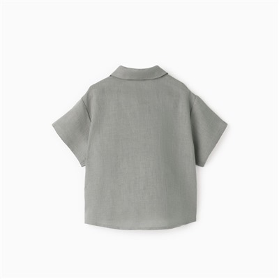 Рубашка для мальчика KAFTAN Linen, р. 34 (122-128), серый