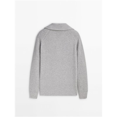 Jersey punto cuello mock cremallera