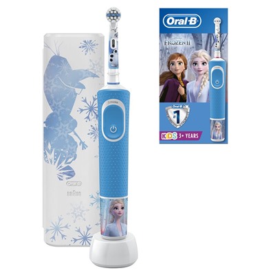 Электрическая зубная щетка Oral-B Vitality Kids Frozen II D100.413.2KX с чехлом для путешествий
