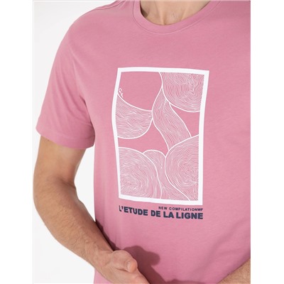 Pink Slim Fit Printed Bike Tomker T -For