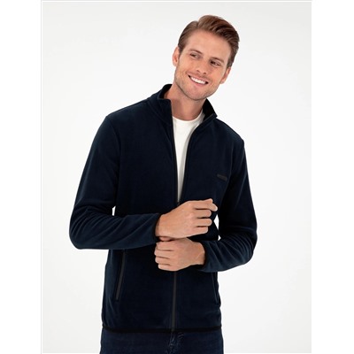 Navy Blue обычный полярный кардиган