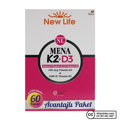 New Life Mena Витамин K2 + D3 60 капсул