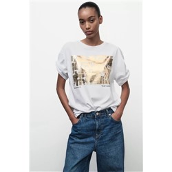 CAMISETA ESTAMPACIÓN METALIZADA