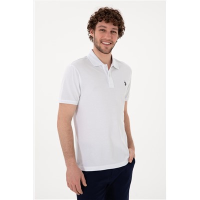 Мужская стройная посадка Polo Yaka White Basic T -Fish Surprise Discount в корзине