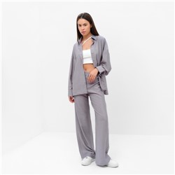 Костюм женский (рубашка и брюки) MIST Summer Time, р.50, серый