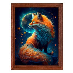 POSV-0423 Постер в рамке 17x23см Ночная лиса