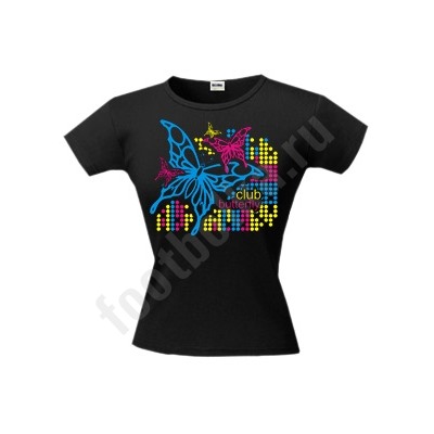 Футболка FREEdom "Club Butterfly" светится в УФ