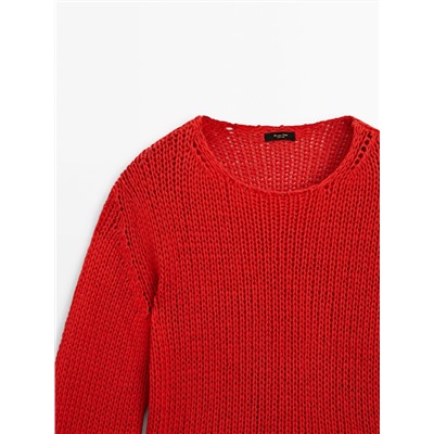 Jersey punto cuello redondo