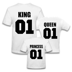 Футболки для семьи "King, Queen, Princess"
