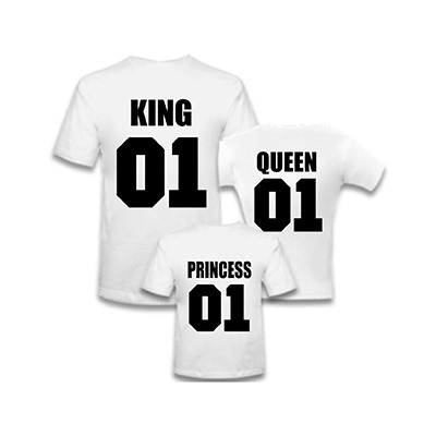 Футболки для семьи "King, Queen, Princess"