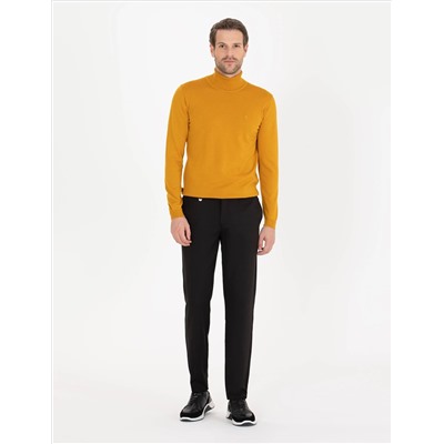 Safran Slim Fit Fisherman Shece Sheam Смешанный базовый вязаный свитер