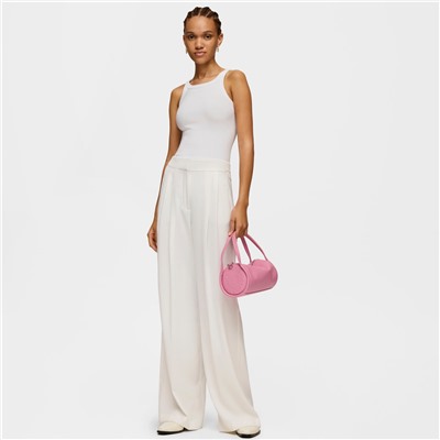 Bolso - cuero - rosa oscuro