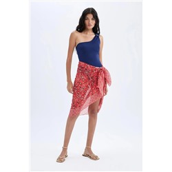 Пляжное платье из вуали с узором Fall in Love стандартного кроя D2745AXNS