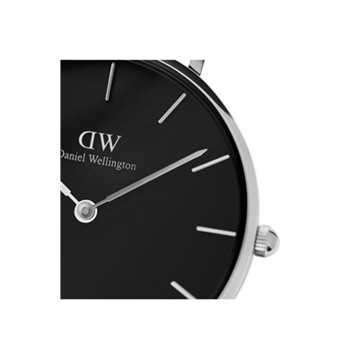 Reloj de cuarzo de piel York - 28 mm - Negro