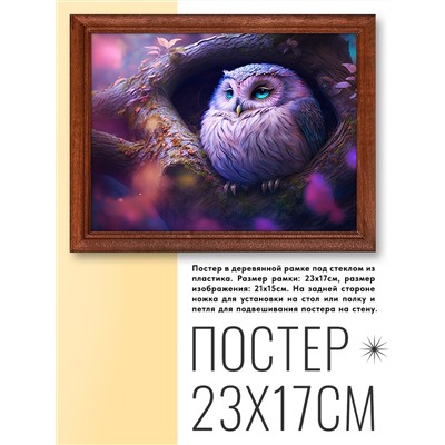 POSG-0248 Постер в рамке 23x17см Сова