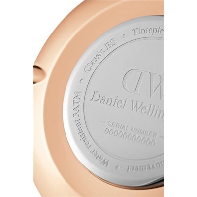 Reloj de cuarzo de piel y chapado en oro rosa Bondi