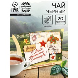 Чай подарочный «Праздник сильных. 23 февраля», вкус: чабрец, 20 г.