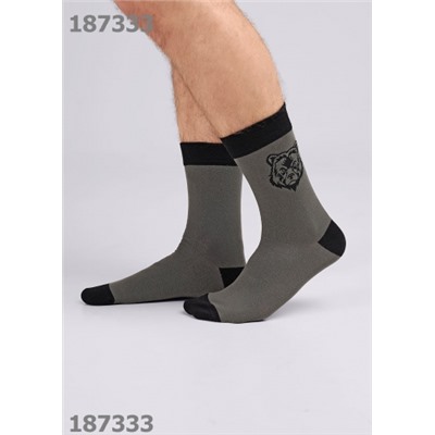 CLEVER Носки муж.К3418 23Ф хл+эл