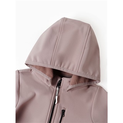 Комбинезон демисезонный для девочек MINAKU из Softshell на флисе, непромокаемый, бежевый, рост 116 см