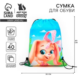 Мешок для обуви «Маленькая зайка» нетканое полотно, размер 30×40 см
