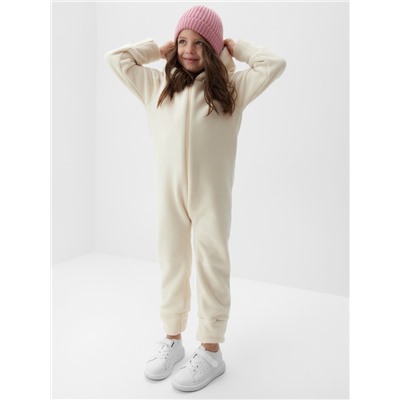 Комбинезон флисовый детский MINAKU: Fleece Soft, бежевый, рост 128 см