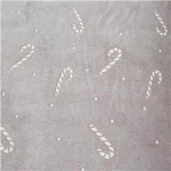 Плед светящийся в темноте Этель Candy cane 150*200 см,100% п/э, корал-флис, 220 гр/м2