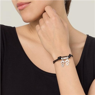 Pulsera cuero charm niño y niña plata Gloria Mago