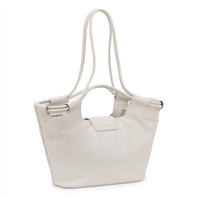 Bolso capazo Sun - cuero - blanco